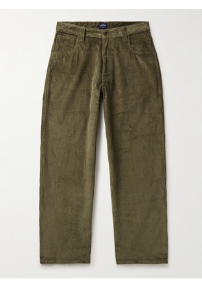 Noah - Straight-Leg Cotton-Corduroy Trousers - Men - Green - UK/US 28