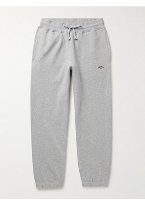 Noah - Core Tapered Logo-Embroidered Cotton-Jersey Sweatpants - Men - Gray - S