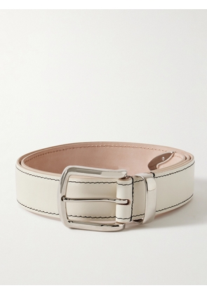 Noah - 3.5cm Leather Belt - Men - White - 28