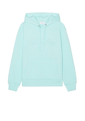 SATURDAYS NYC Ditch Miller Hoodie in Waterspout - Baby Blue. Size L (also in M, S, XL/1X).