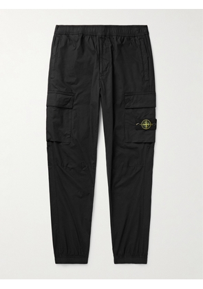 Stone Island - Tapered Cotton-Blend Cargo Trousers - Men - Black - UK/US 28