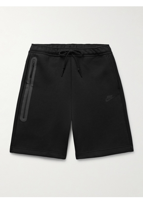 Nike - Straight-Leg Cotton-Blend Tech-Fleece Drawstring Shorts - Men - Black - XS