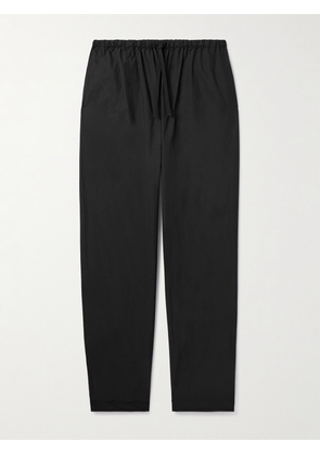 Kaptain Sunshine - Wide-Leg Cotton-Blend Track Pants - Men - Black - UK/US 30