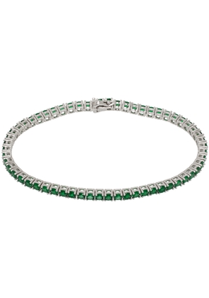 Hatton Labs Silver & Green Tennis Bracelet