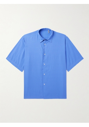Kaptain Sunshine - Cotton and Silk-Blend Shirt - Men - Blue - 36