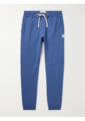 Reigning Champ - Tapered Logo-Appliquéd Cotton-Jersey Sweatpants - Men - Blue - S