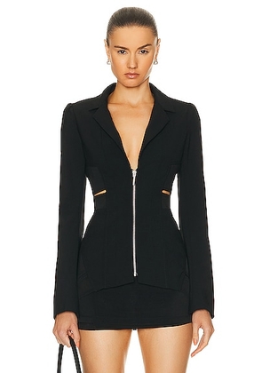 Jean Paul Gaultier X KNWLS Embroidered Detail Suit Jacket in Black - Black. Size 36 (also in 42).