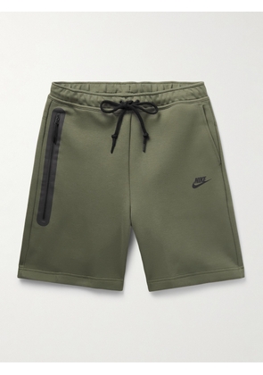 Nike - Straight-Leg Cotton-Blend Tech-Fleece Drawstring Shorts - Men - Green - XS