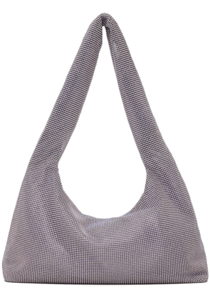 KARA Purple Crystal Mesh Armpit Bag