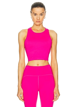 Beyond Yoga Power Beyond Strive Cropped Tank Top in Pink Energy - Fuchsia. Size S (also in L, XS).