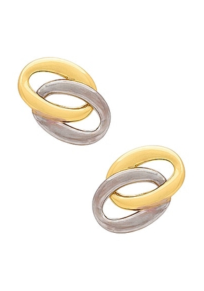 AUREUM Blair Earrings in Two Tone - Metallic Gold. Size all.
