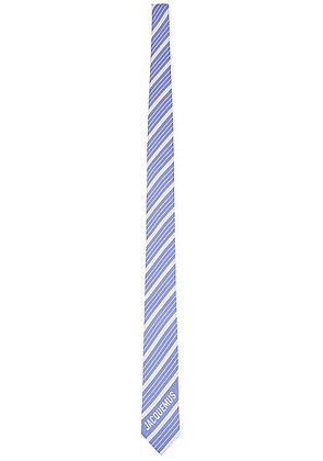JACQUEMUS La Cravate in Blue & White - Blue. Size all.