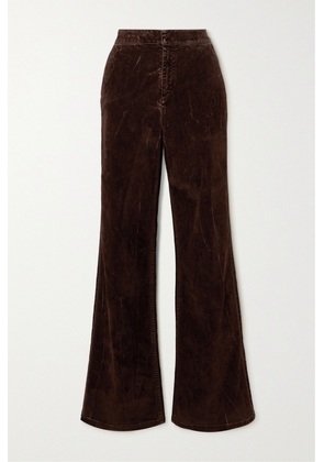 Loewe - Stretch-cotton Velvet Straight-leg Pants - Brown - FR32,FR34,FR36,FR38,FR40,FR42,FR44