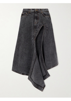 Y/Project - Evergreen Cut-out Organic Denim Midi Skirt - Black - x small,small,medium,large,x large
