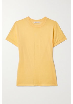 Diotima - Jimmy Pointelle-trimmed Organic Cotton T-shirt - Yellow - 1,2,3,4