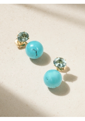 Irene Neuwirth - Gumball 18-karat Gold, Tourmaline And Turquoise Earrings - One size