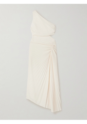 A.L.C. - Dahlia One-shoulder Cutout Pleated Crepe Maxi Dress - White - US00,US0,US2,US4,US6,US8,US10,US12,US14