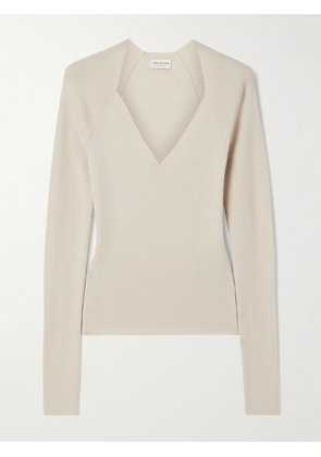 Dries Van Noten - Ribbed Merino Wool Sweater - Neutrals - x small,small,medium,large