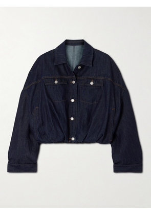 Dries Van Noten - Oversized Gathered Denim Jacket - Blue - x small,small,medium,large