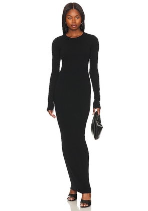 COTTON CITIZEN Verona Crewneck Maxi Dress in Black. Size L, S, XS.