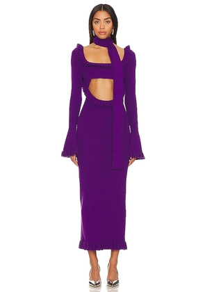 For Love & Lemons Stevie Maxi Dress in Purple. Size M, S, XL.