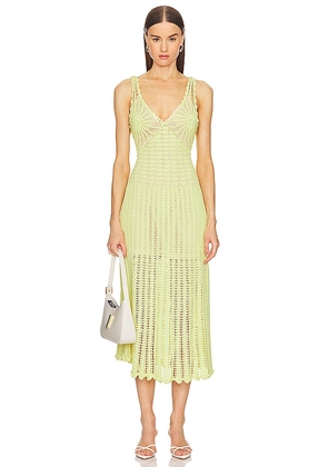 AKNVAS x REVOLVE Guinevere Crochet Dress in Lemon. Size L, S.