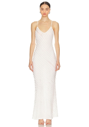 Runaway The Label Opaline Maxi Dress in White. Size L.