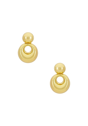 Lele Sadoughi Medallion Drop Earrings in Metallic Gold.