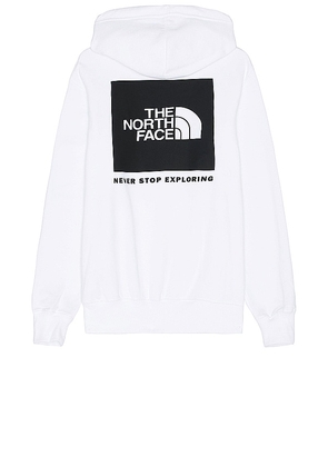 The North Face Box NSE Pullover Hoodie in White. Size M, S, XL/1X.