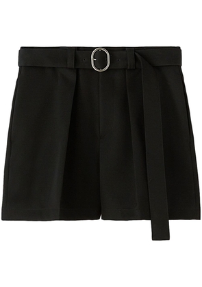 Jil Sander belted wool tailored shorts - Black