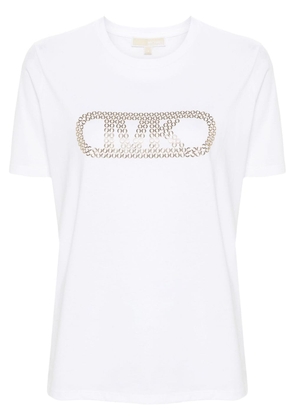Michael Michael Kors logo-embellished organic cotton T-shirt - White