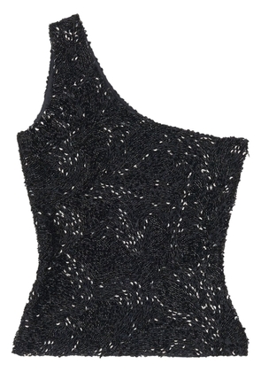 Balenciaga bead-embellished one-shoulder top - Black