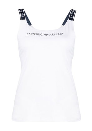 Emporio Armani logo-print tank top - White
