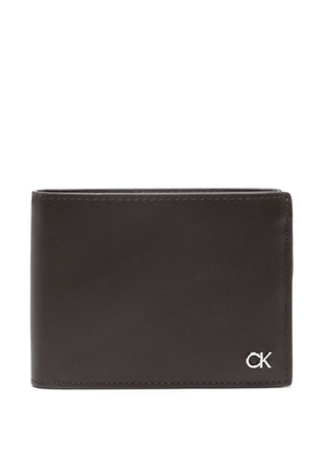 Calvin Klein logo-plaque bi-fold wallet - Brown