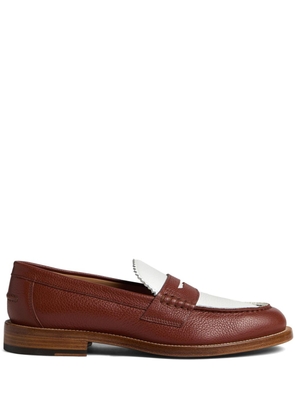 Dsquared2 colour-block leather loafers - Brown