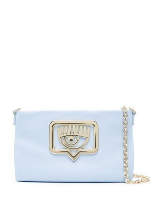 Chiara Ferragni Eyelike-plaque crossbody bag - Blue