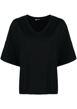 Bimba y Lola V-neck cotton T-shirt - Black