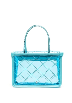 Amina Muaddi crystal-embellished mini bag - Blue
