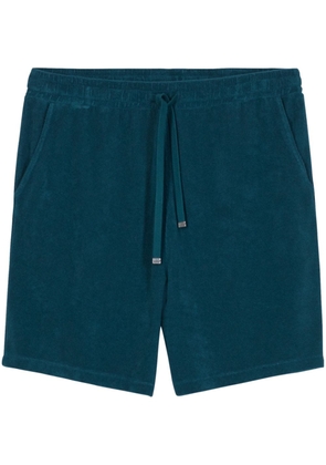 Closed terry-cloth track shorts - Green
