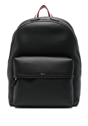 Bally Code grained leather backpack - Black
