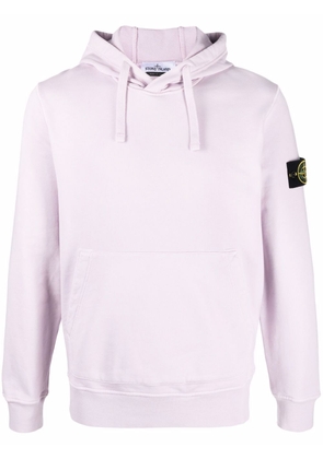 Stone Island Compass-patch drawstring hoodie - Pink