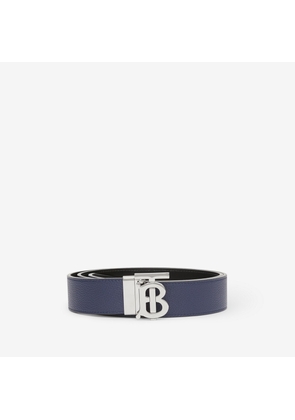 Burberry Reversible Leather TB Belt, Blue