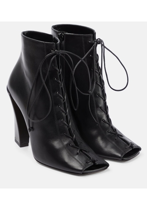 Victoria Beckham Reese leather peep-toe ankle boots