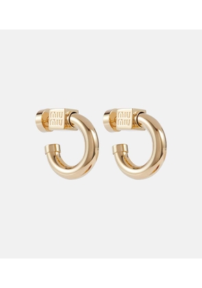 Miu Miu Logo hoop earrings