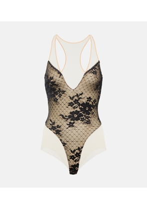 Wolford x N21 Monica lace-paneled bodysuit