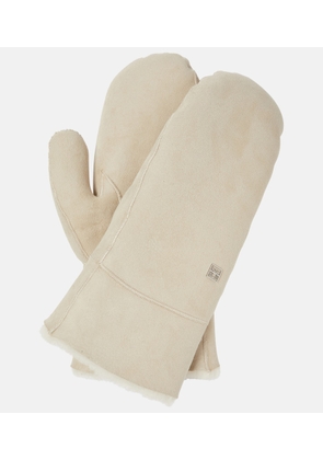 Toteme Suede shearling mittens