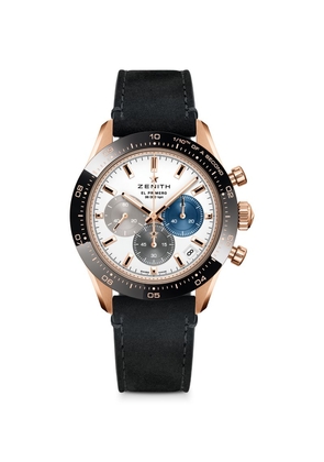 Zenith Rose Gold And Ceramic Chronomaster Sport Watch 41Mm