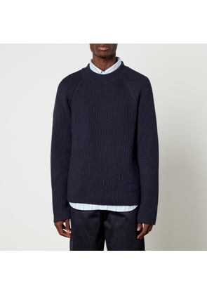 AMI Ribbed Cotton and Wool-Blend Jumper - S