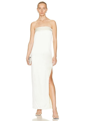 NICHOLAS Axelie Strapless Tube Gown in Pearl - Ivory. Size 4 (also in 8).