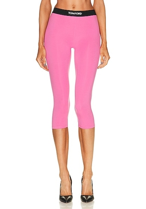 TOM FORD Signature Cropped Yoga Pant in Rose Bloom - Pink. Size S (also in XS).